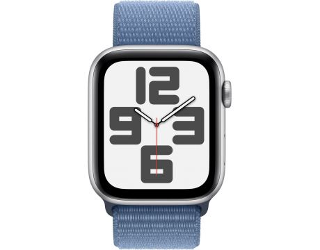 Apple Watch SE2 v2 GPS, Cellular, 44 мм, Aluminum, Silver-Winter Blue на супер цени