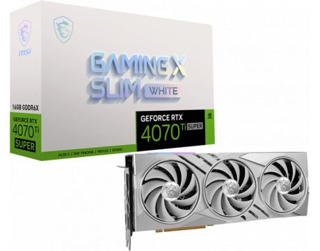 MSI GeForce RTX 4070 Ti Super 16GB Gaming X Slim White DLSS 3 на супер цени