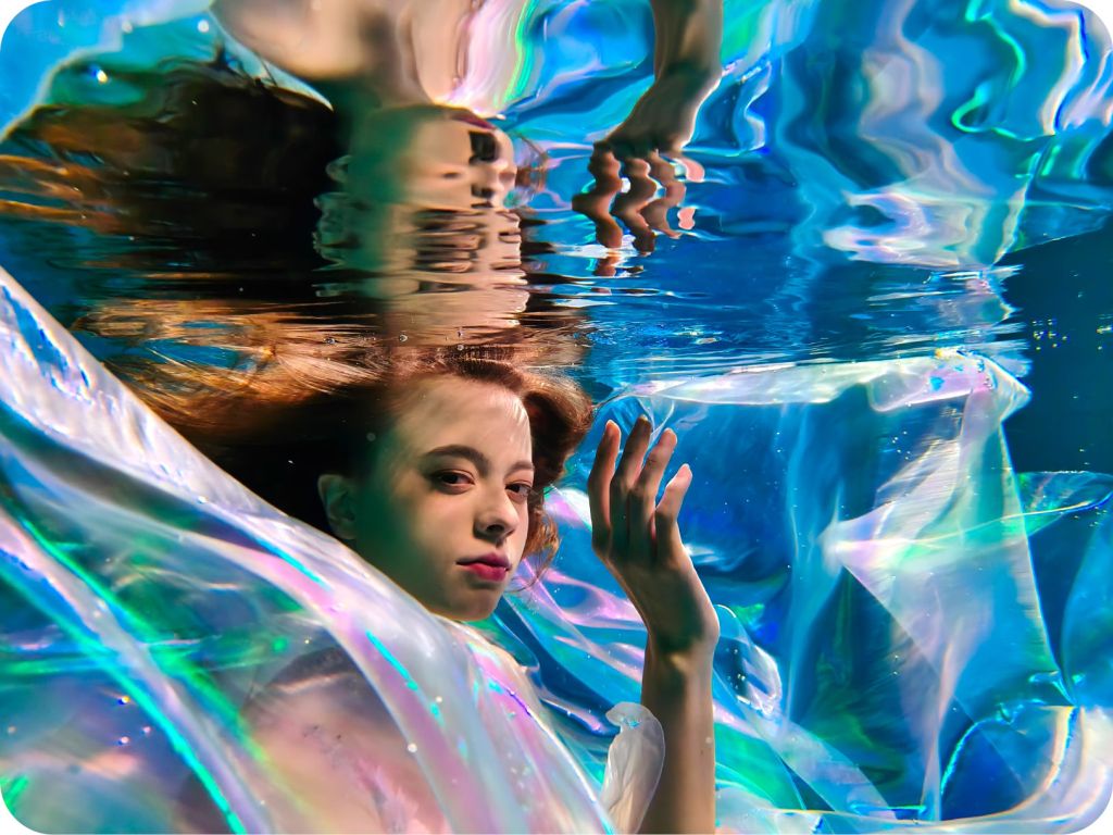 Фотография под водата пример