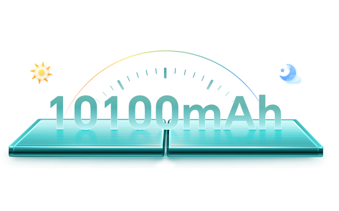 Разполага с голяма 10100 mAh батерия, интелигентно пестене на енергията.