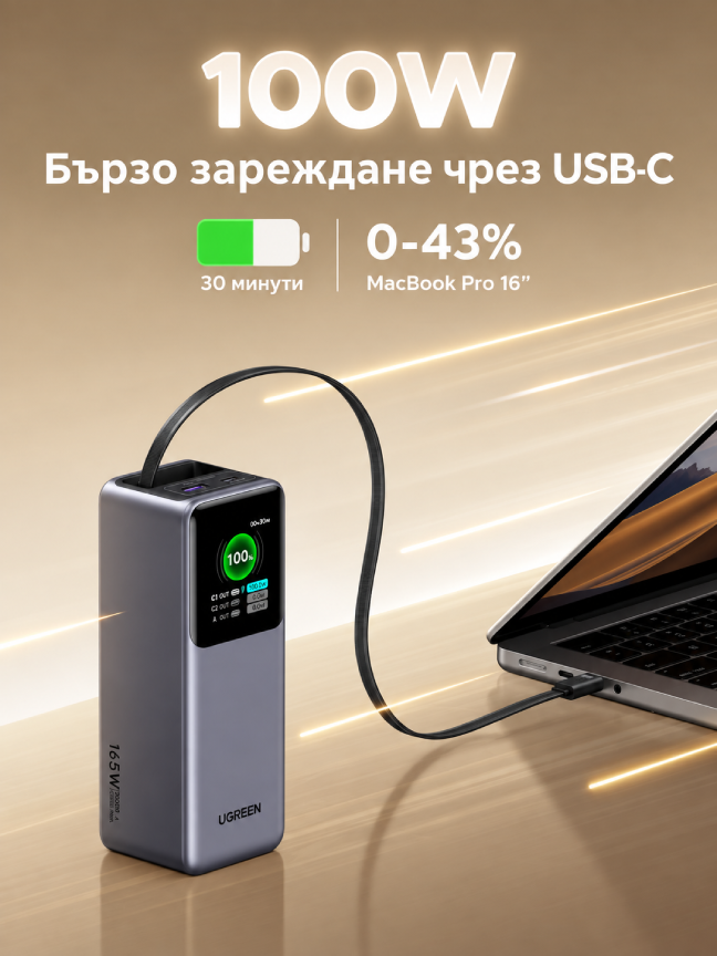 Външна батерия Ugreen Nexode PB726 &ndash; изображение 6