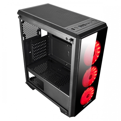 Корпус Xigmatek 3l00001. Корпус Xigmatek Perseus Black & Red, ATX.