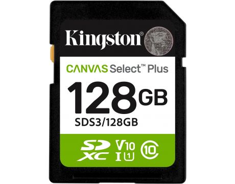 128GB SDXC Kingston Canvas Select Plus, черен на супер цени