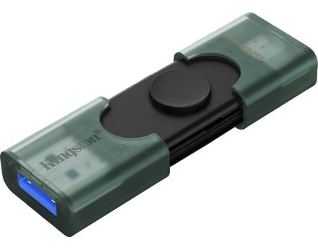 128GB Kingston DataTraveler Duo USB, черен/зелен на супер цени