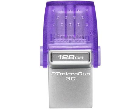128GB Kingston DataTraveler microDuo 3C, лилав/сив на супер цени