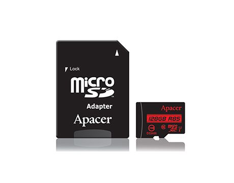 128GB microSDXC Apacer с адаптер, черен на супер цени