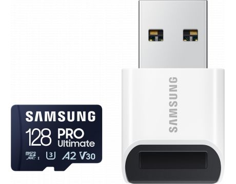 128GB microSDXC Samsung PRO Ultimate с USB адаптер на супер цени