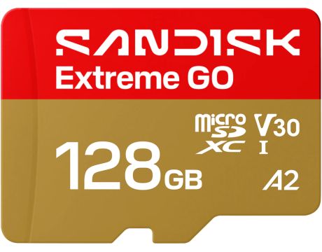 128GB SanDisk Extreme GO UHS-I, червен/златист на супер цени