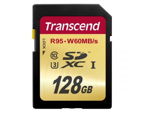 128GB SDXC Transcend TS128GSDU3, черен на супер цени