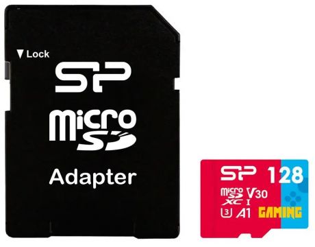 128GB Silicon Power Superior Gaming и SD адаптер, червен/син на супер цени