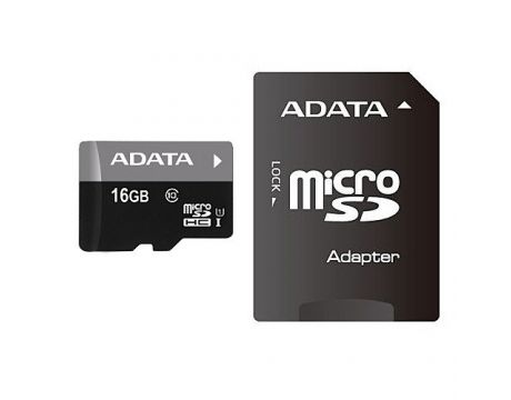 16GB microSDHC ADATA + Адаптер, черен на супер цени