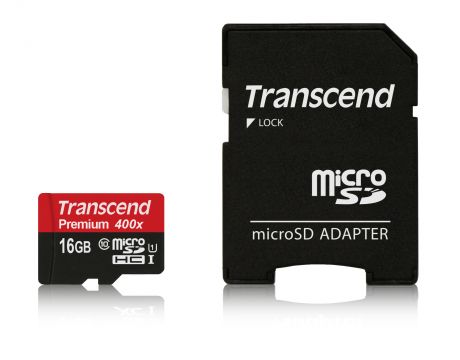 16GB microSDHC Transcend TS16GUSDU1, черен на супер цени