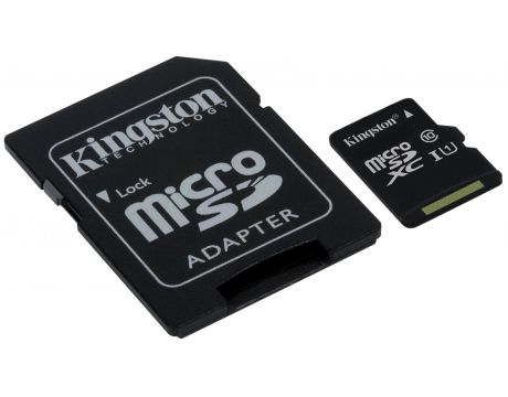 16GB microSDXC Kingston Canvas Select + SD Adapter, Черен на супер цени