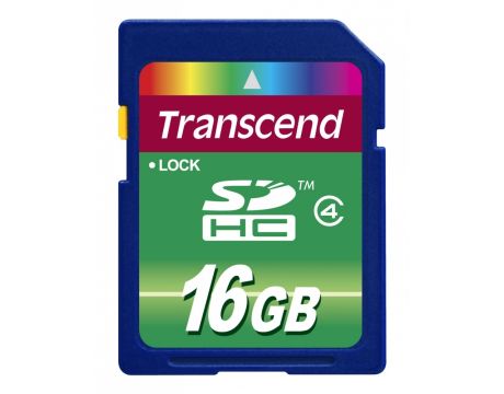 16GB SDHC Transcend, син на супер цени