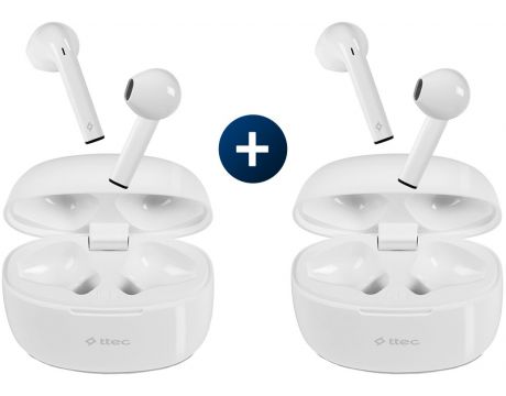 безжични слушалки ttec TWS Mode, бял на супер цени