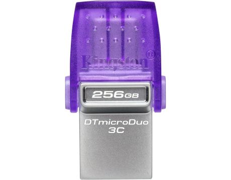 256GB Kingston DataTraveler microDuo 3C, лилав/сив на супер цени