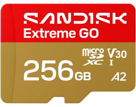 256GB SanDisk Extreme GO UHS-I, червен/златист на супер цени