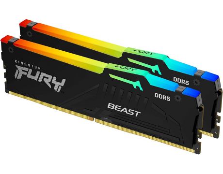 2x32GB DDR5 5600 Kingston Fury Beast RGB на супер цени