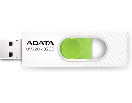 32GB ADATA UV320, бял/зелен на супер цени