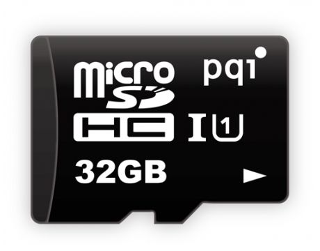 32GB microSDHC PQI + SD Адаптер, Черен на супер цени
