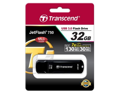 32GB Transcend JetFlash 750, черен на супер цени