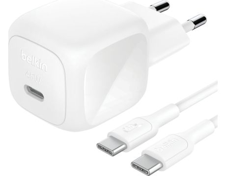 Belkin BoostCharge USB-C 45W, бял на супер цени
