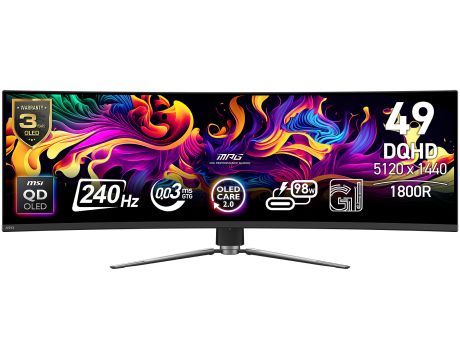 49" MSI MPG 491CQPX QD-OLED на супер цени