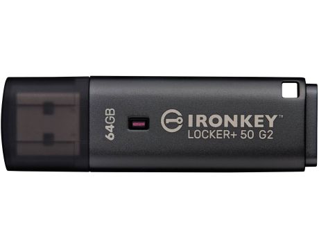 64GB Kingston IronKey Locker+ 50 G2, черен на супер цени