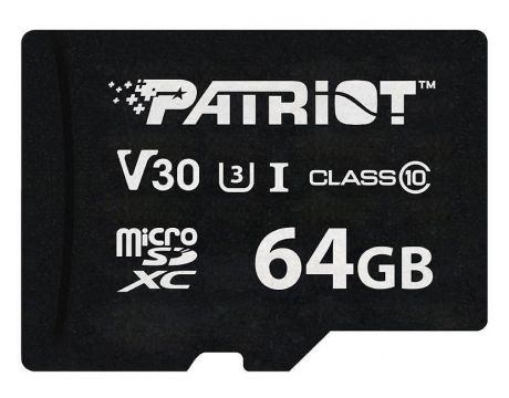 64GB microSDXC Patriot VX Series, черен на супер цени