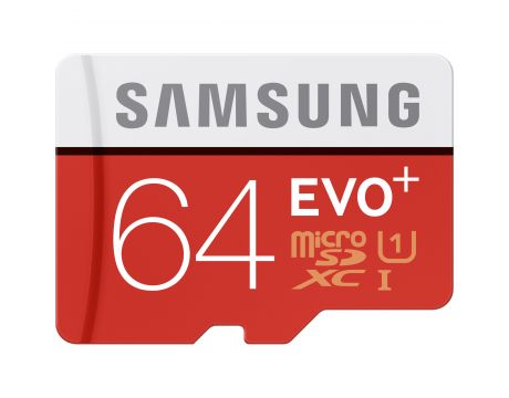 64GB microSDXC Samsung EVO+, Бял / Червен на супер цени