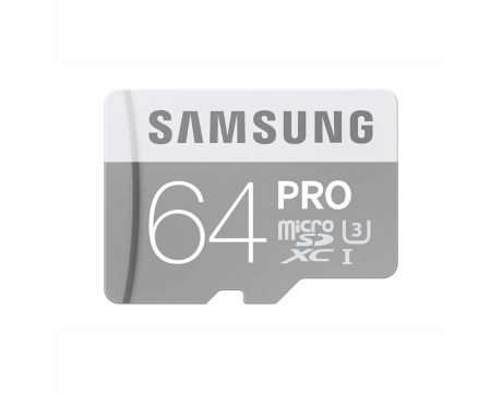 64GB microSDXC Samsung PRO, сив / сребрист на супер цени