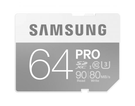 64GB SDXC Samsung PRO, сребрист на супер цени