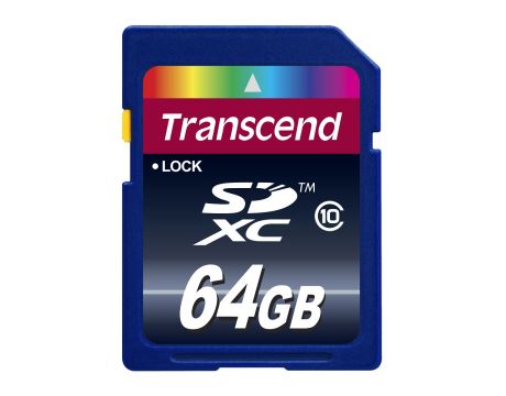 64GB SDXC Transcend, син на супер цени