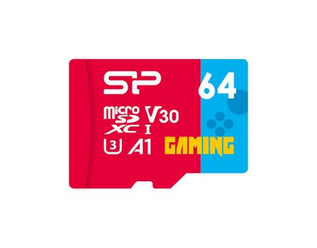 64GB Silicon Power Superior Gaming и SD адаптер, червен/син на супер цени