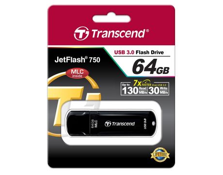 64GB Transcend JetFlash 750, черен на супер цени