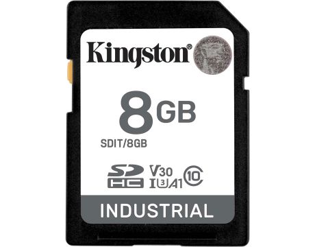 8GB Kingston Industrial, черен/бял на супер цени