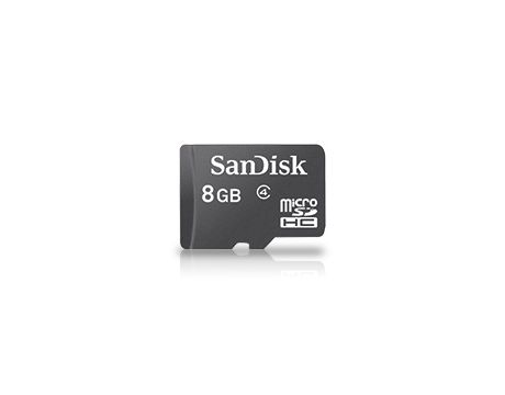 8GB microSDHC SanDisk + адаптер, Черен на супер цени
