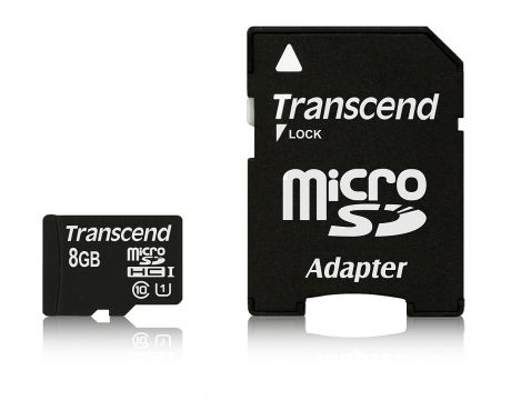 8GB microSDHC Transcend TS8GUSDU1, черен на супер цени