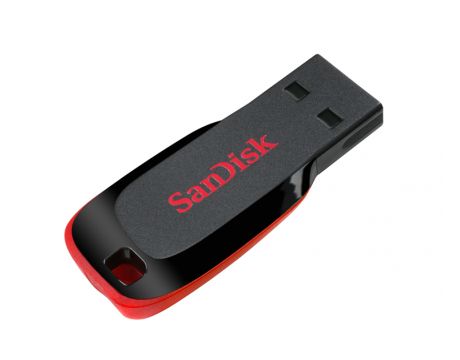 8GB SanDisk Cruzer Blade, черен/червен на супер цени