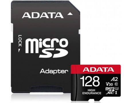 128GB microSDXC ADATA High Endurance + SD адаптер на супер цени