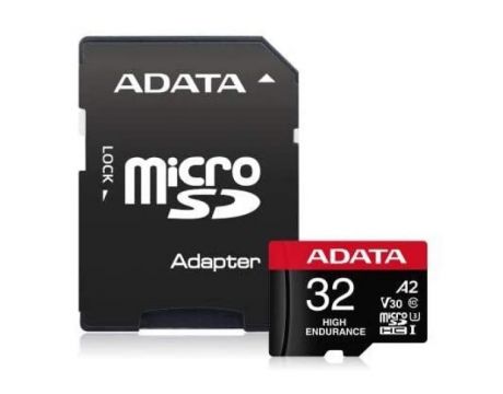 32GB microSDHC ADATA High Endurance + SD адаптер на супер цени