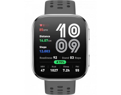 Amazfit Bip 6, 46 мм, тъмносив на супер цени