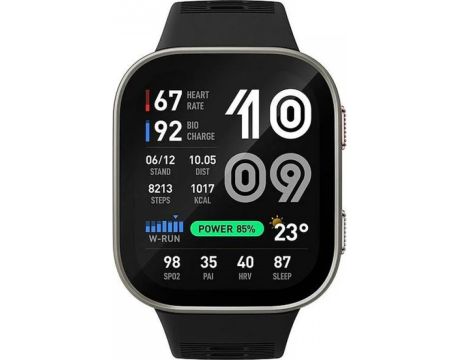 Amazfit Bip Max, 49 мм, сребрист/черен на супер цени