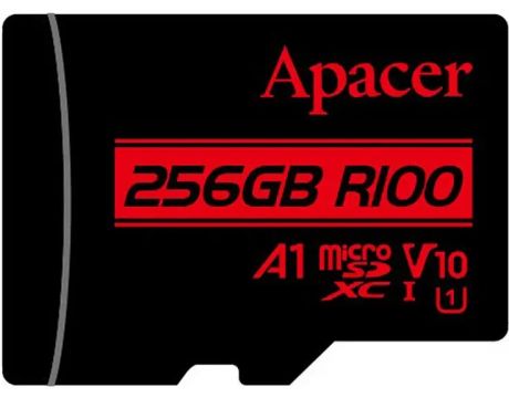 256GB microSDXC Apacer R100 и SD адаптер, черен на супер цени