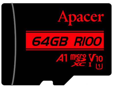 64GB microSDXC Apacer R100 и SD адаптер, черен на супер цени