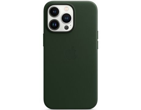 Apple Pro Leather Case with MagSafe за Apple iPhone 13 Pro, зелен на супер цени
