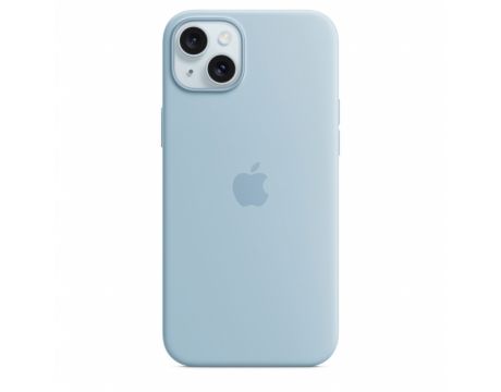 Apple Silicone MagSafe за Apple iPhone 15 Plus, светлосин на супер цени