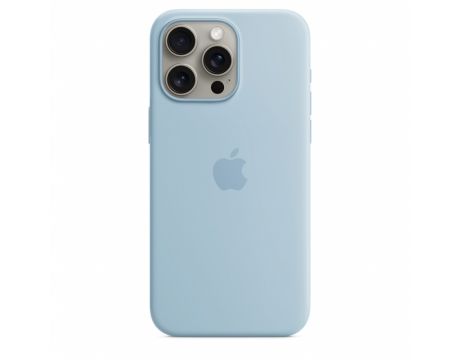 Apple Silicone MagSafe за Apple iPhone 15 Pro Max, светлосин на супер цени