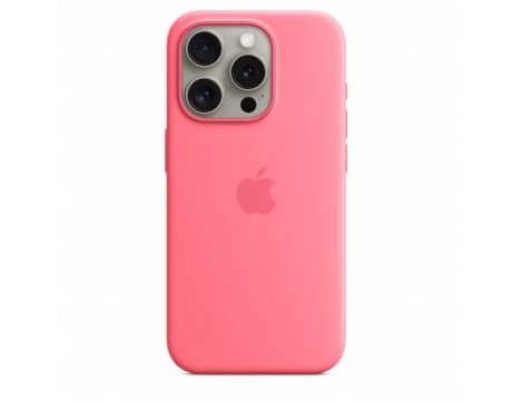 Apple Silicone MagSafe за Apple iPhone 15 Pro, розов на супер цени