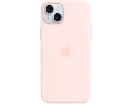 Apple Silicone MagSafe за Apple iPhone 15, Light Pink на супер цени